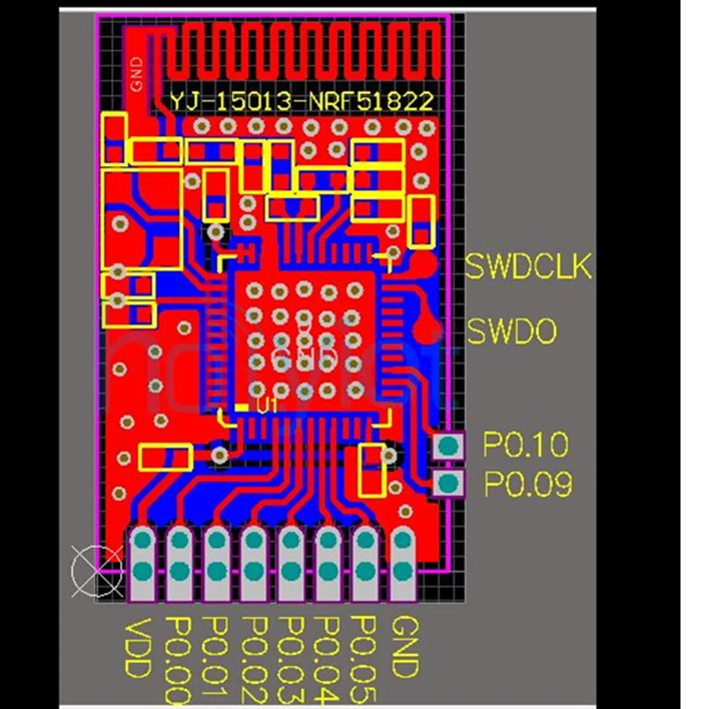 NRF51822 Bluetooth 4 0 модуль небольшой объем низкая мощность Встроенная антенна игрушка