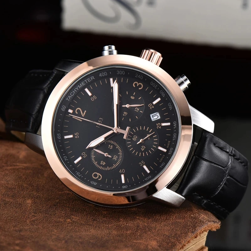 

Luxury Top Brand Quartz Watch Men Wristwatch Leather Strap Men's Classic Fashion Designer Classic Style Sports Watches AAA