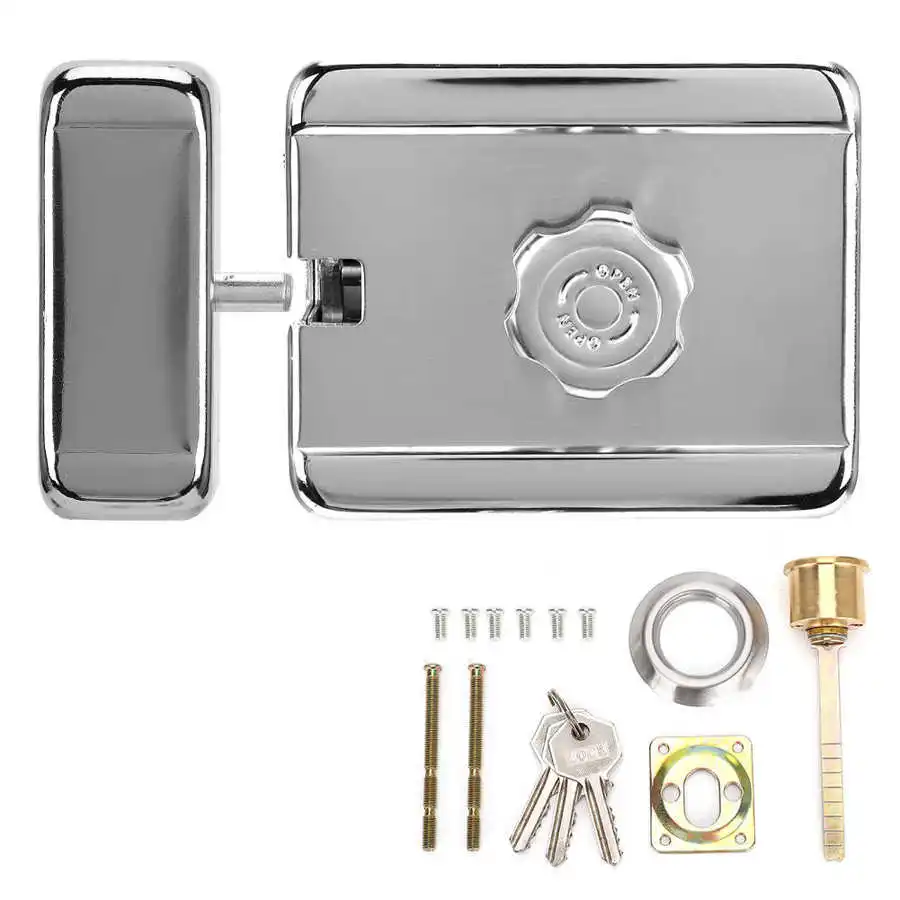 Безопасный Электрический дверной замок из нержавеющей стали с ключами для