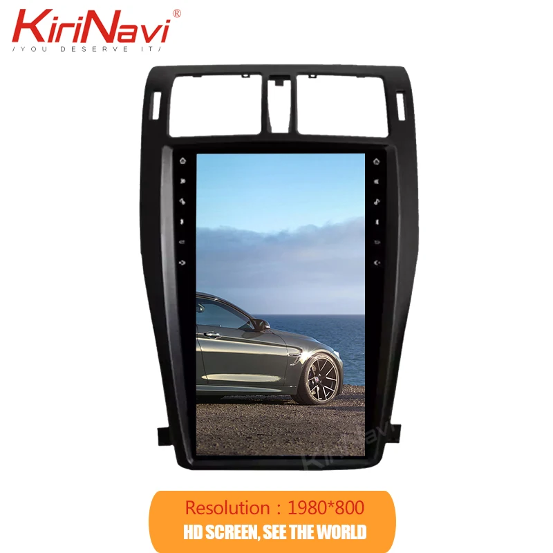 Вертикальный экран KiriNavi в стиле Tesla 13 6 ''Android 8 0 автомобильное радио GPS