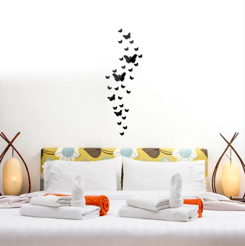 Бабочка зеркало наклейки на стену украшение дома гостиная 2019 Индивидуальность