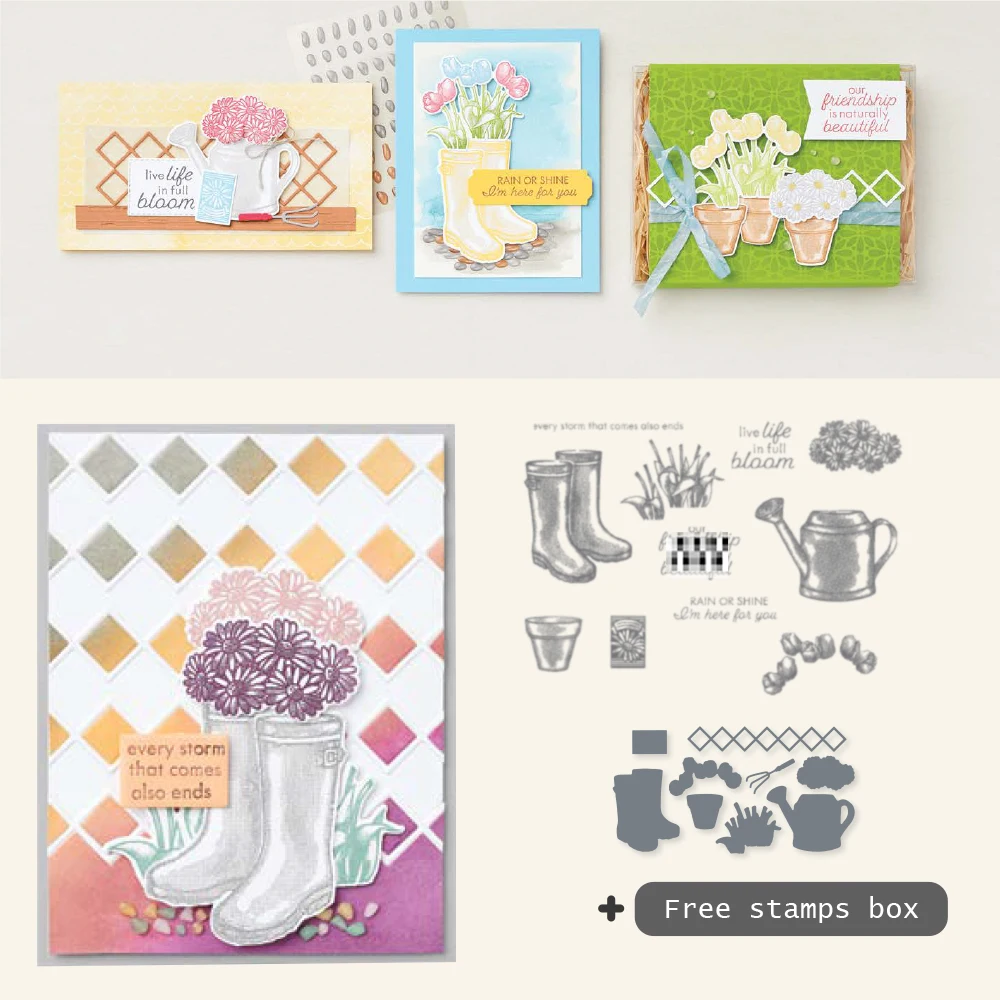 

Home Gardener Supplies Cutting Dies Photopolymer Stamp DIY Scrapbooking Template Stencil For Decor Cards Diary Dies Stamps