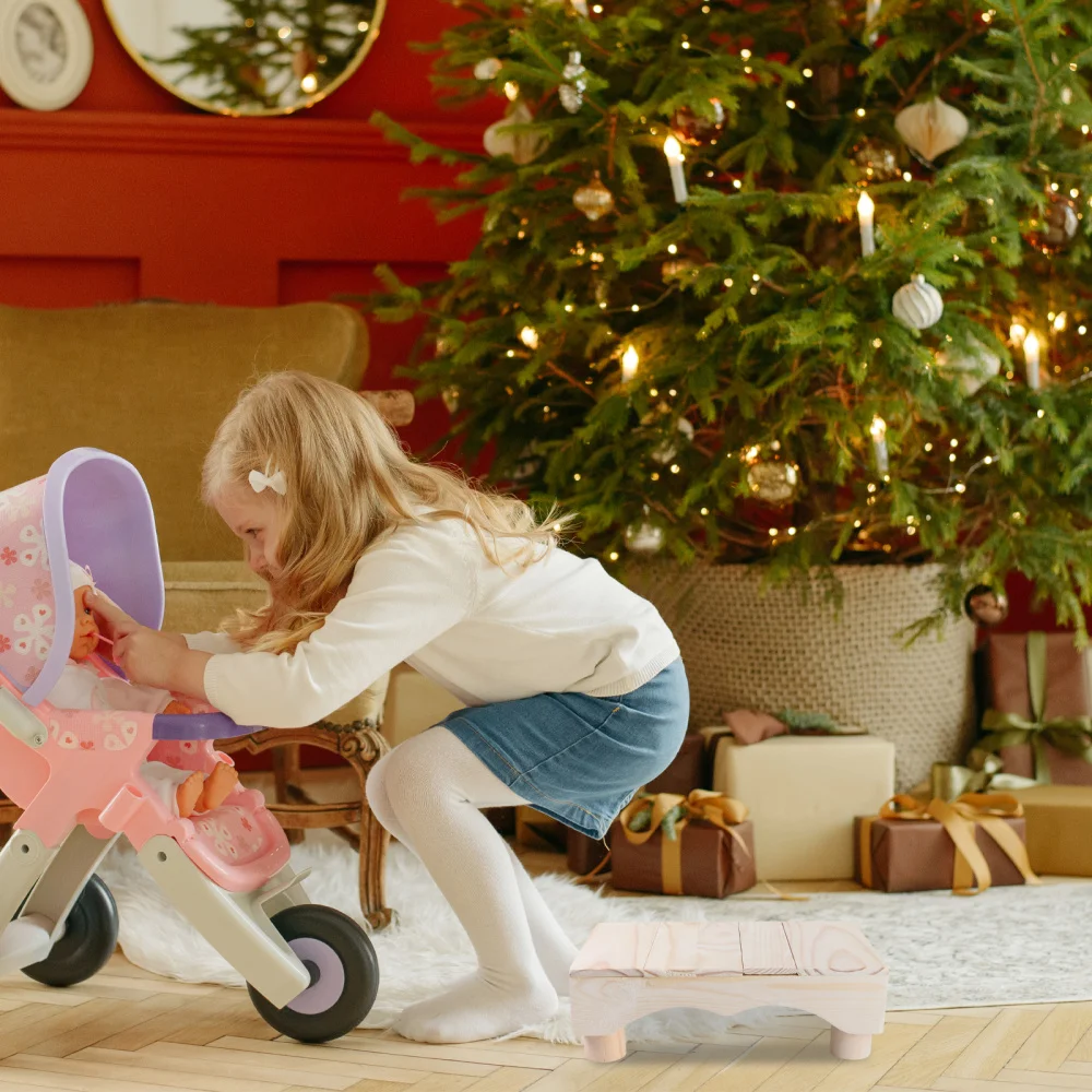 

1Pc Wooden Step Stool Children Footstool Toilet Chair Foot Stool Piano Footstool