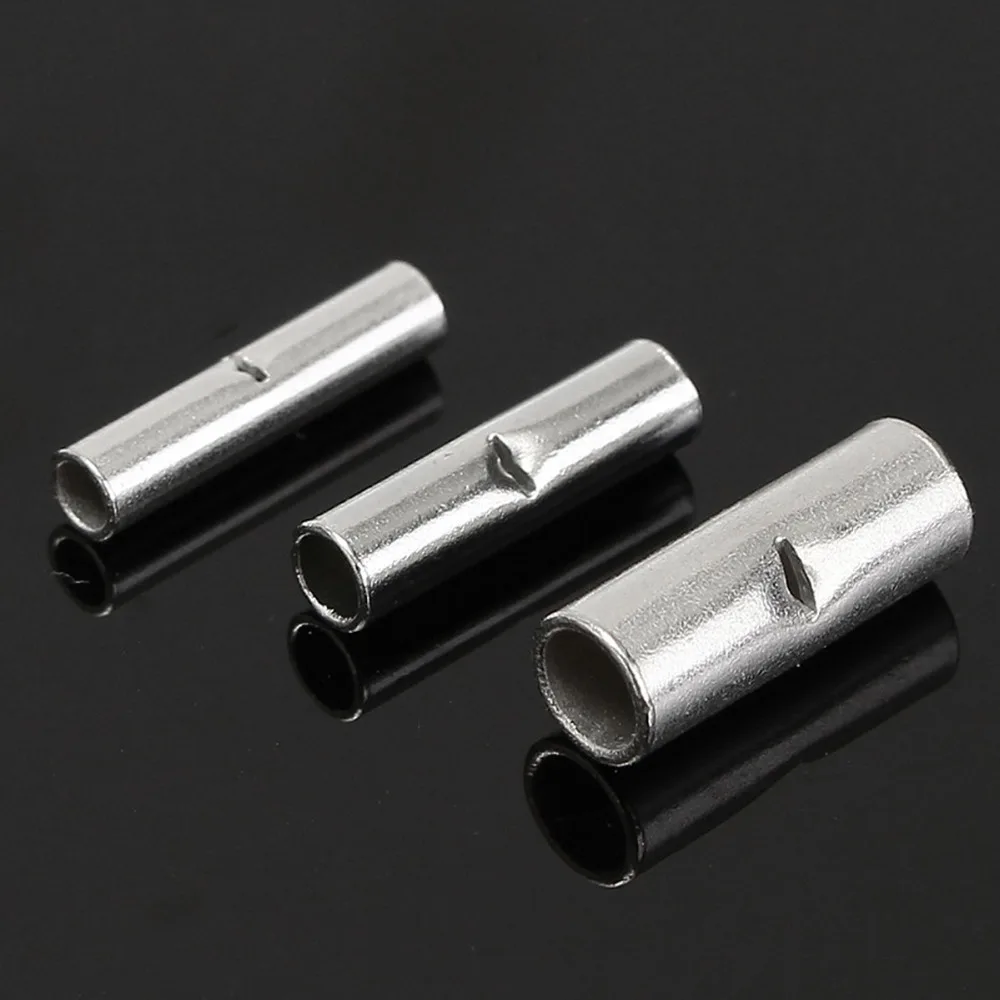 200PCS/Lot Butt Splice Connectors 10mm Copper 22-10AWG Tinned Crimp Terminal Sleeve Cable with Box | Обустройство дома