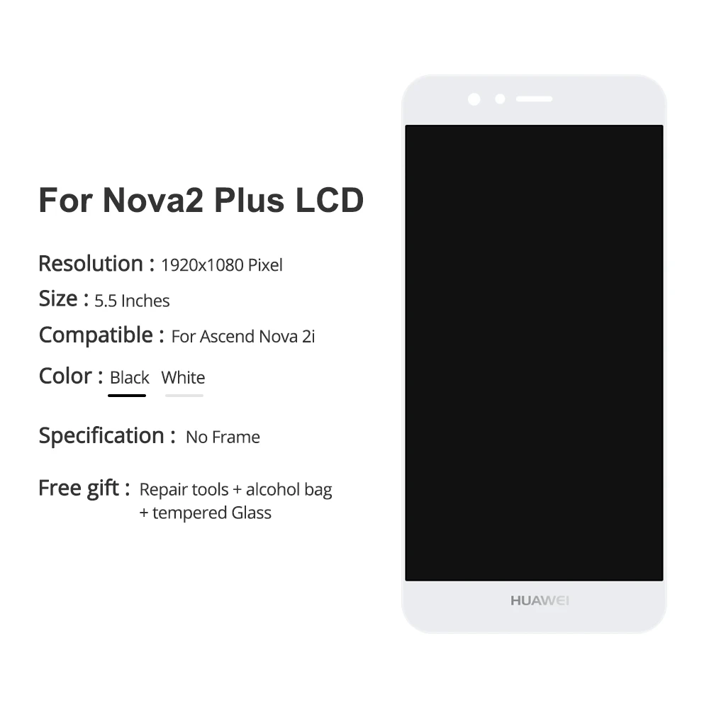 ЖК-дисплей 5 дюйма для Huawei Nova 2 Plus дисплей с сенсорным экраном и дигитайзером в