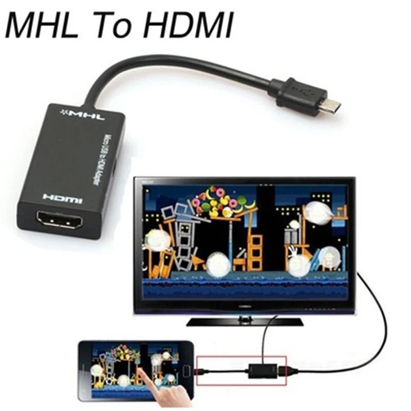 Mini Micro USB 2 0 MHL к HDMI HD кабель адаптер папа женскому 1080P аудио видео конвертер для ТВ