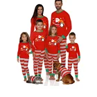 2021 Семейные сочетающиеся пижамы с Санта Клаусом, комплект детской пижамы для взрослых, детский комбинезон, милая семейная одежда с Санта-Клаусом, оленем, пингвином