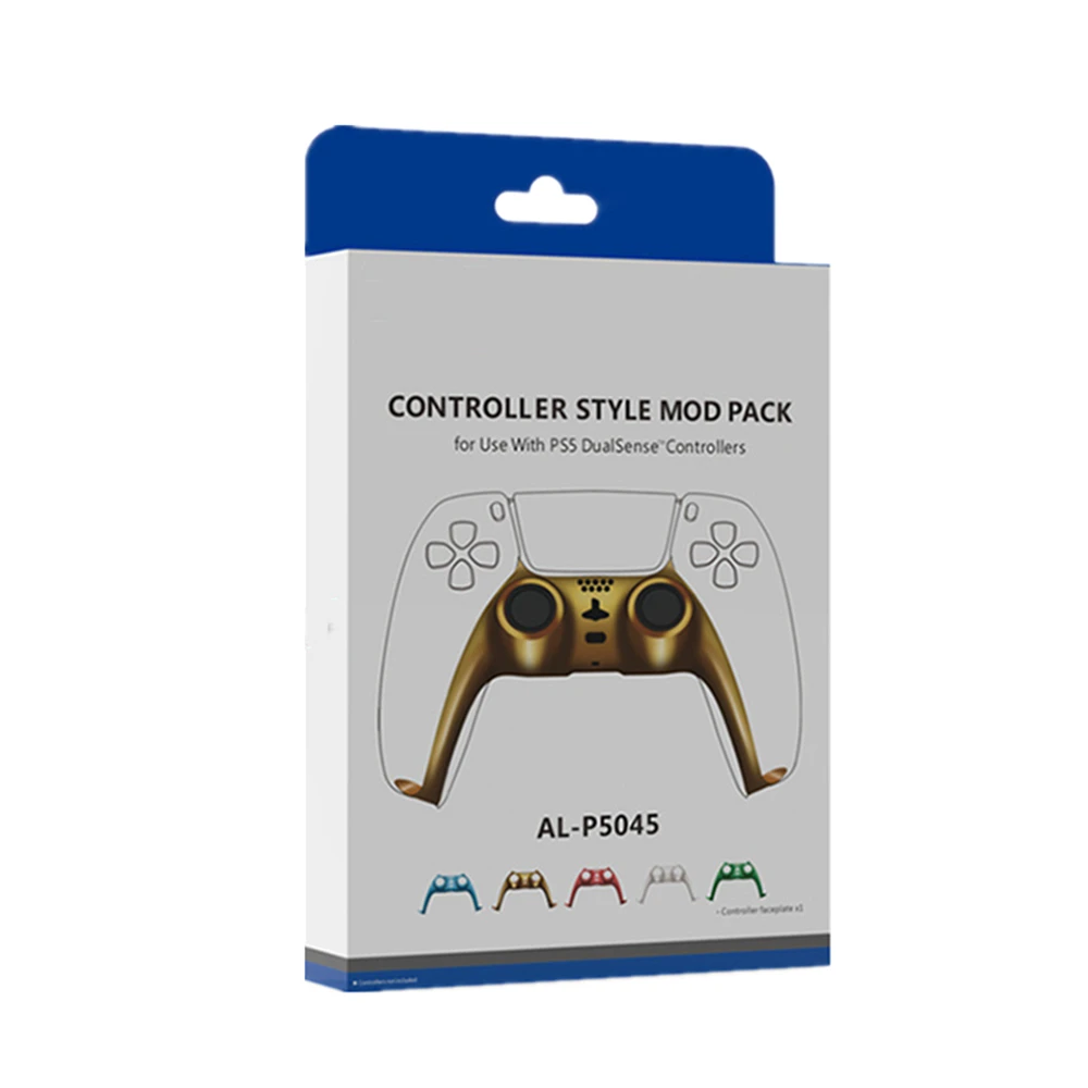 

ABS Controller Handle Front Middle Housing Shell for Sony PS5 Gamepad Decorative Strip Skin Case Cover Face-plate Replacement