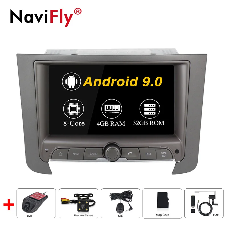 8 ядерный Android 9,0 4+ 32G Автомобильный Радио dvd мультимедийный плеер для SsangYong REXTON 2012 2013 gps-навигация с RDS Wifi BT - Цвет: 8Core Camera DVR DAB