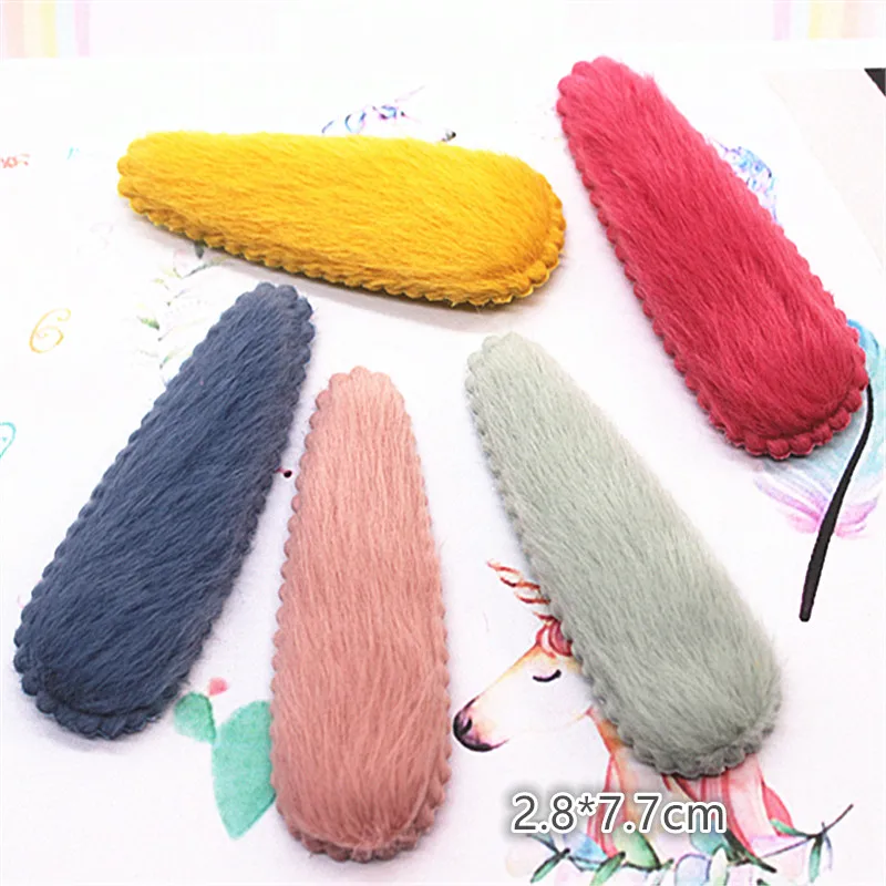 10 шт. 2 8*7 7 см милые имитированные норковые волосы ткань BB клип Аппликация Мягкие