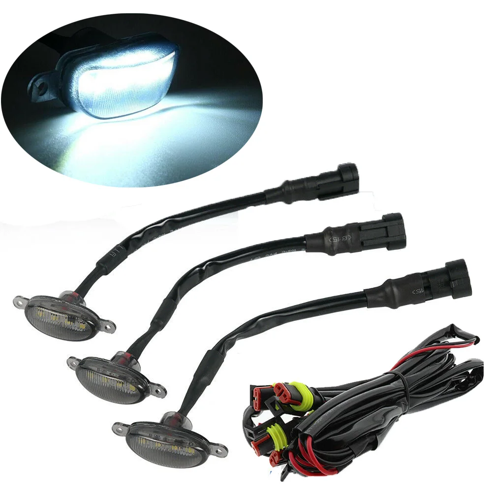 3X Lights For Ford For Toyota RAV4 Set Smoked White High Quality Practical