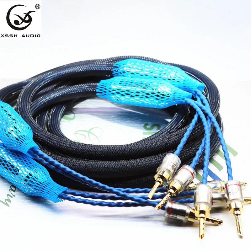 1 пара 2 5 м 770L G7 25th anniversary Edition HiFi Y shape spade Banana коннектор Позолоченные серебряные