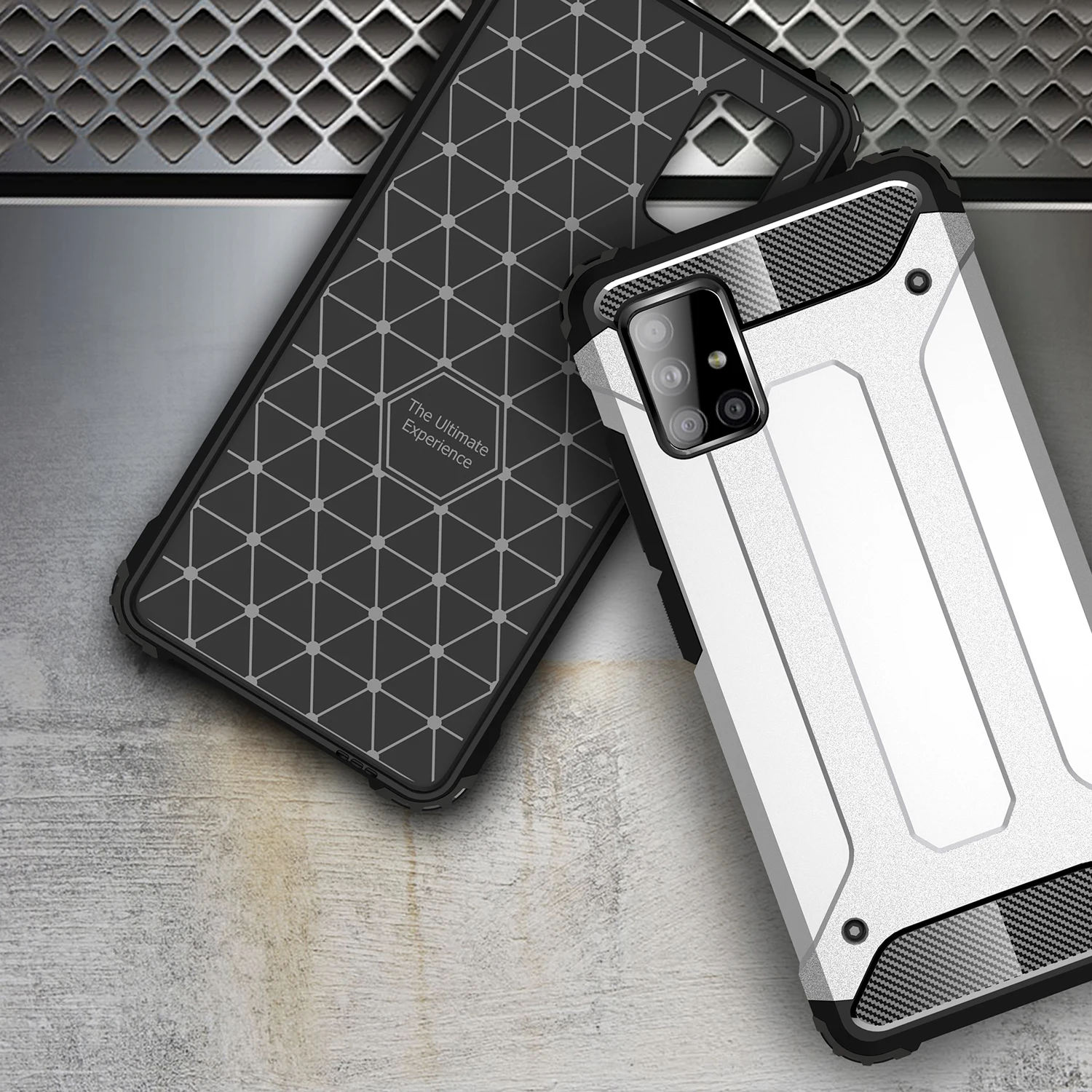 

Luxury Anti-fall Heavy Protection Rugged Armor Phone Case For Samsung Galaxy A51 A31 A71 A41 A11 A21 A81 A91 4G 5G PC Back Cover