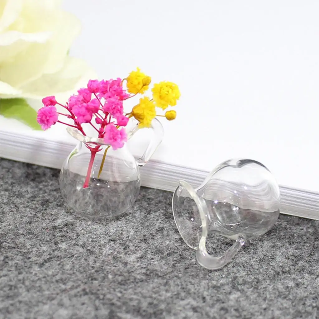 Сделанный вручную стеклянный миниатюрный шар пузырь флакон для серьги кольцо