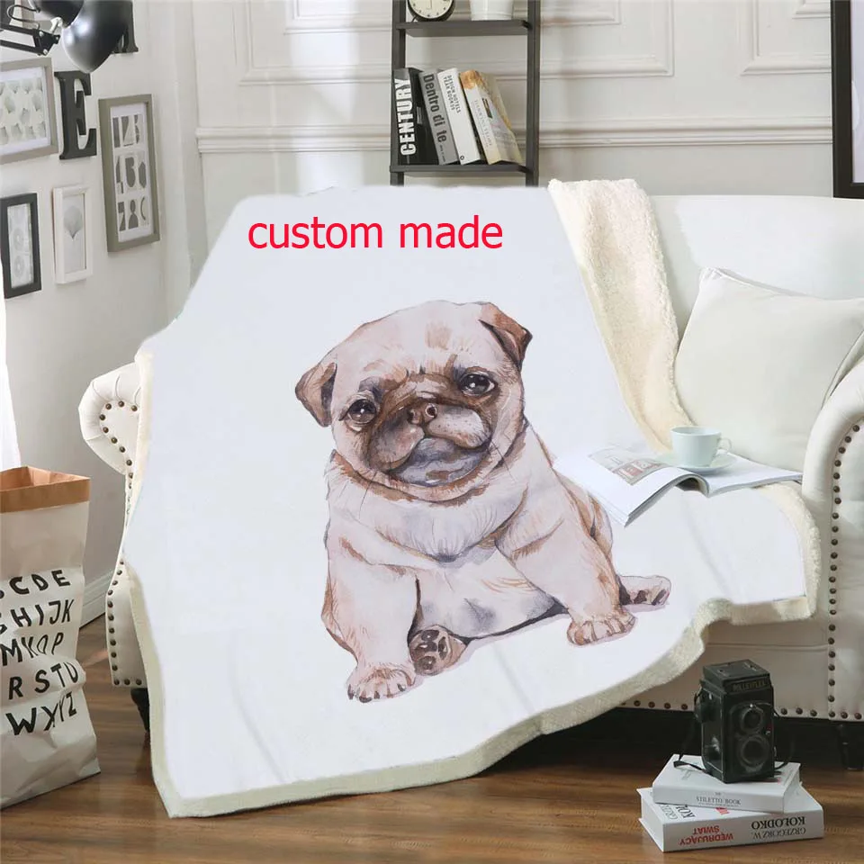 Покрывало из шерпы с 3D принтом на заказ покрывало для кушетки дорожное