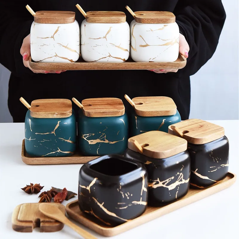 Креативные керамические кухонные инструменты в скандинавском стиле с мраморным