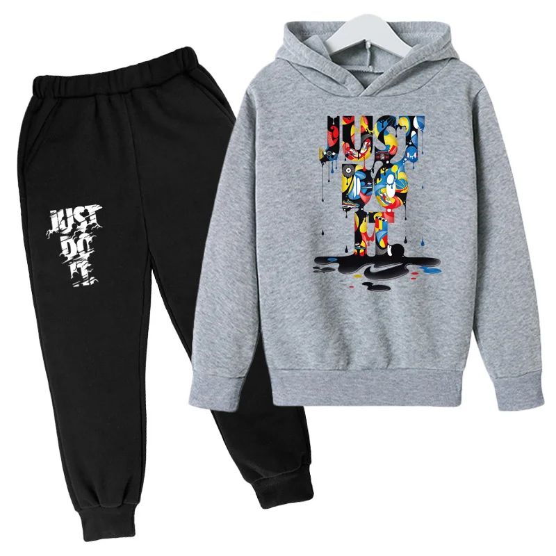 

New Hoodies Spring Fall 2021 Children's Hoodies and Pants 2 pieces of children's clothing for boys and girls ages 4 to 14