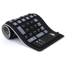 103 Keys Foldable Dustproof Soft Silicone Gaming Keyboard for Laptop/Computer Roll Up Silica Gel Keyboard Wired Gaming Keyboard
