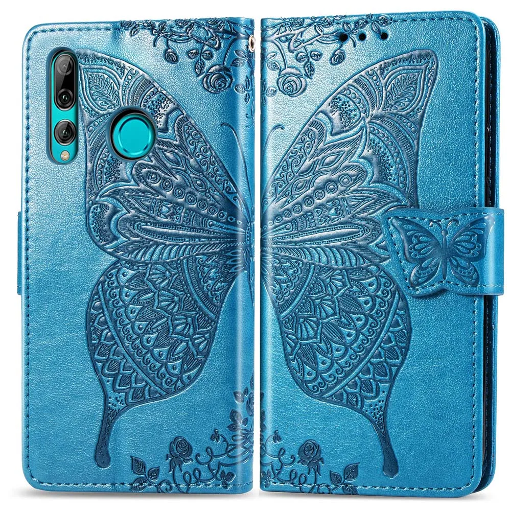

Phone Wallet Case for Huawei P Smart Plus Stand Holder Protective Cover Butterfly PU Leather Flip Pouch for Huawei P Smart Z