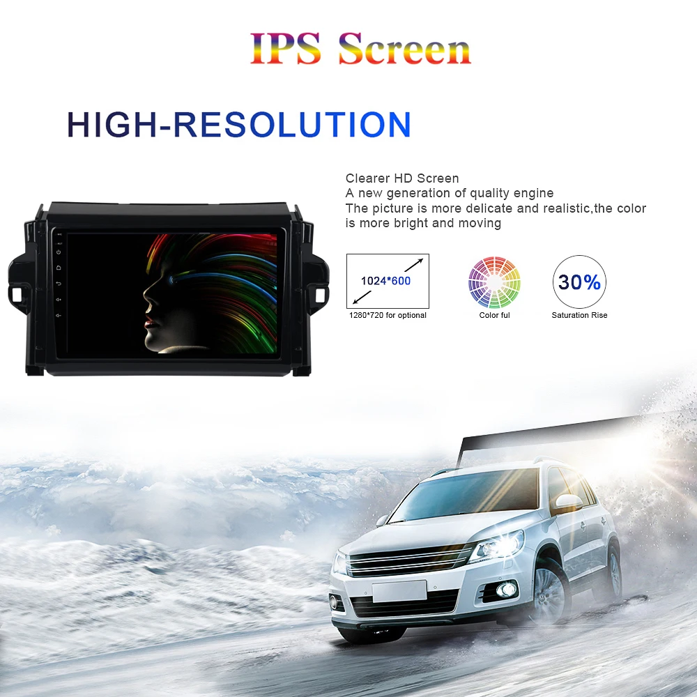 Android 9,0 автомобильный радиоприемник 2 Din gps Navi для Toyota Fortuner PX6 DSP ips HDMI 4 Гб+ 64 Гб RDS Wi-Fi USB BT Carplay DAB