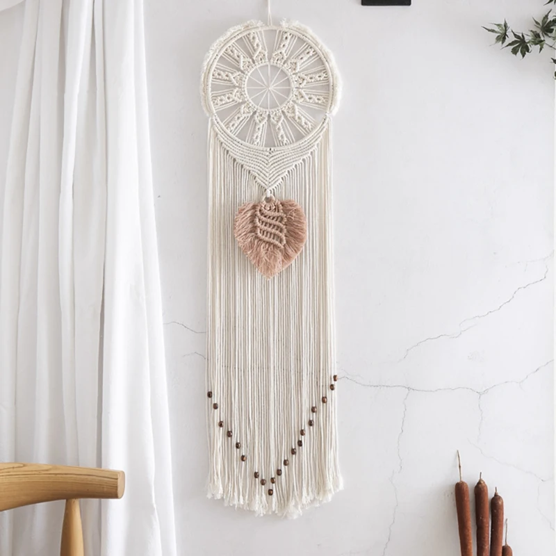 Macrame Dream Catcher Boho Wall Hanging Decor Woven Feather Dreamcatcher Tassels Decoration Bedroom Chic Ornament Craft | Дом и сад