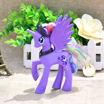 Мультяшная фигурка Единорог принцесса Луна из ПВХ игрушка 14 см высотой|Мягкие