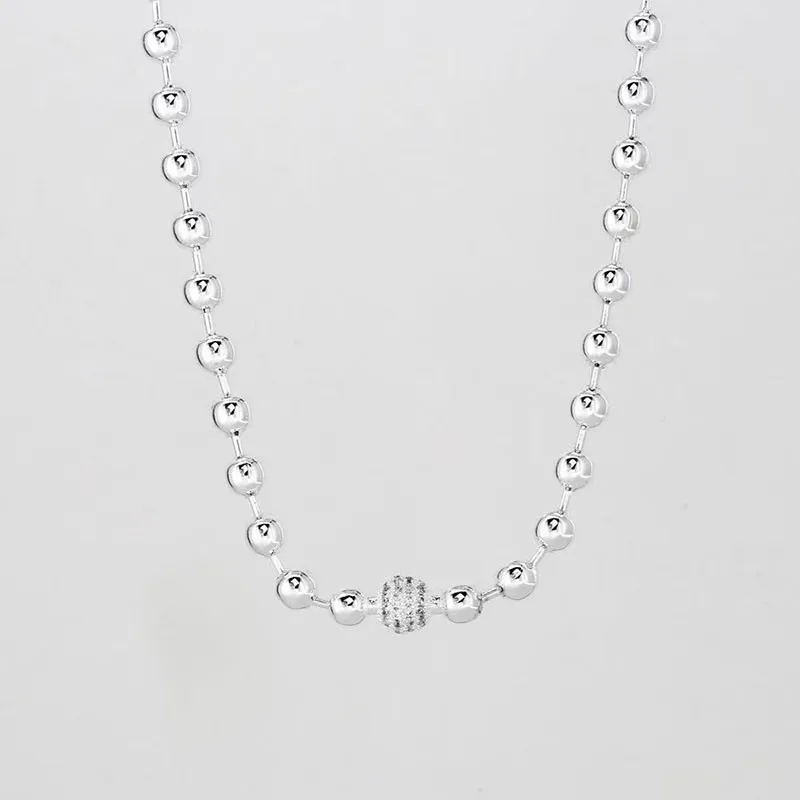 

Hot Sale 925 Sterling Silver Necklace Me Link Snake Chain Pattern Circular Clasp Fit Women Bead Charm Party Gift Fashion Jewelry