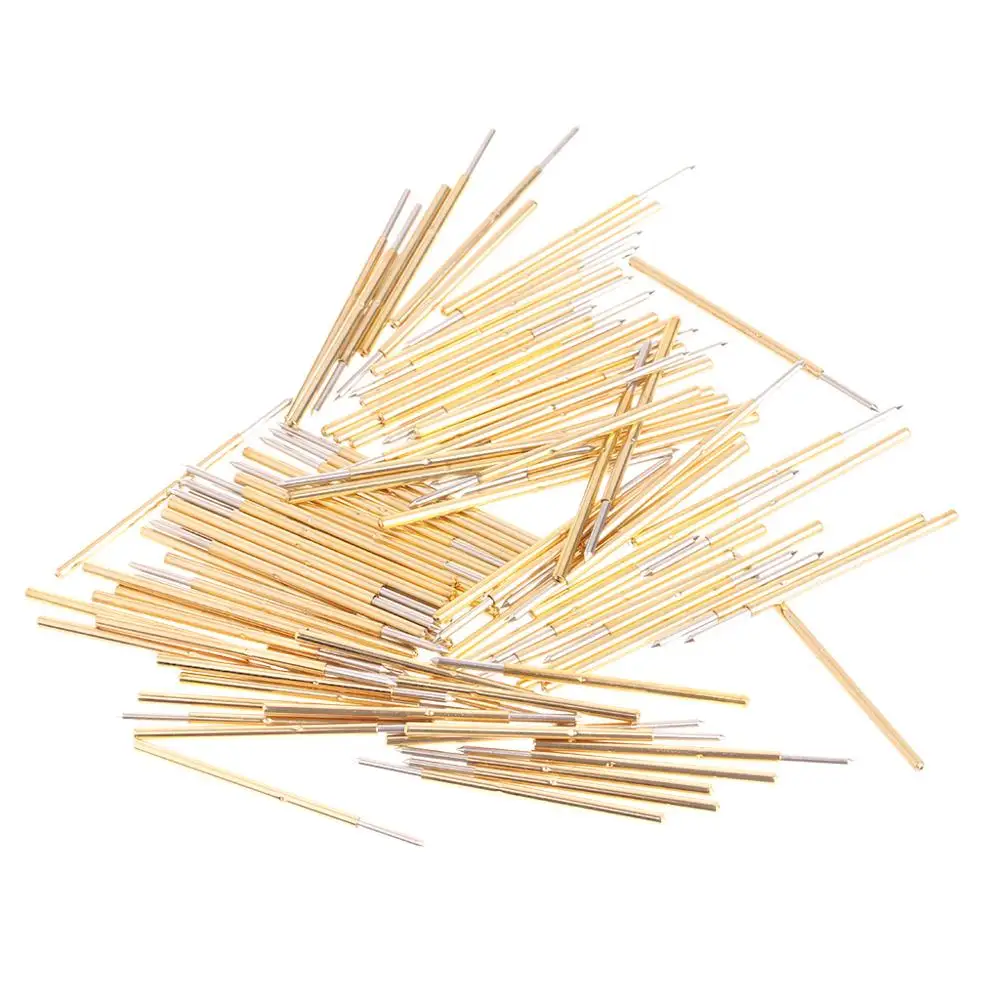 

100 Pcs Spring Test Probe Pogo Pin P100-B1 Dia 1.36mm Length 33.35mm