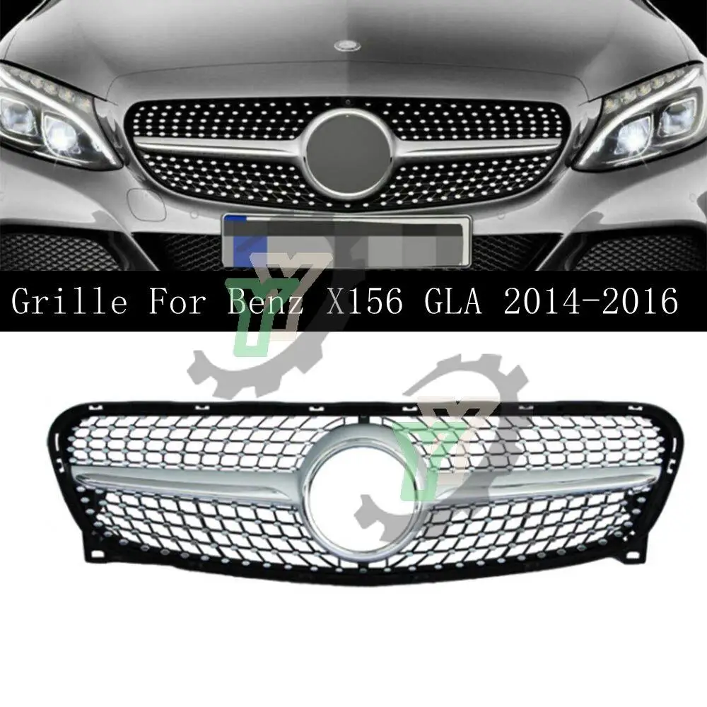 

Решетка радиатора переднего бампера для Mercedes-Benz X156 GLA class GLA200 GLA250 GLA45 AMG 2014-2016 Алмазный Стиль