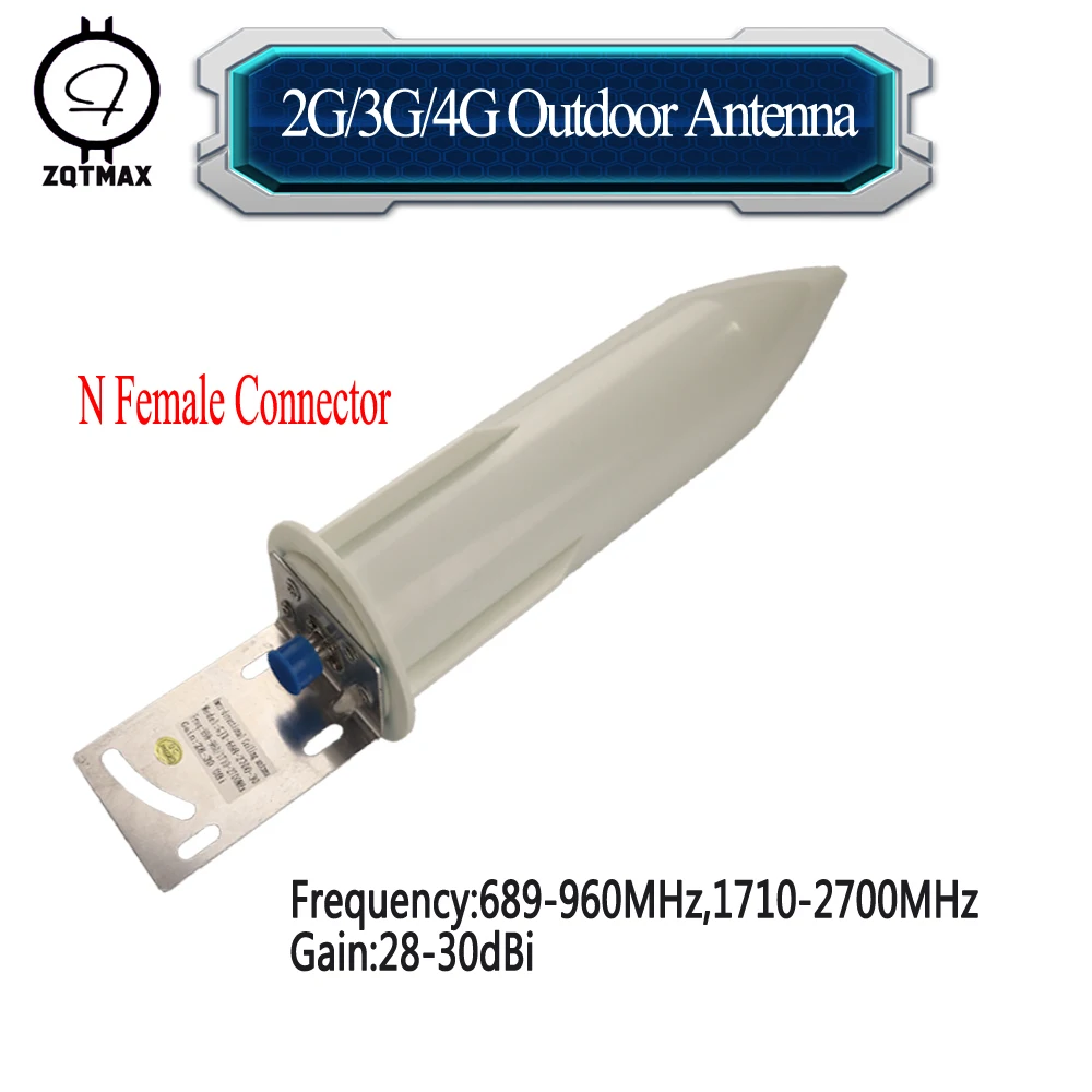 ZQTMAX 2G 3G 4G antenna 28dBi N female for smartphone UMTS LTE Cellular Mobile Signal Amplifier CDMA GSM DCS signal booster