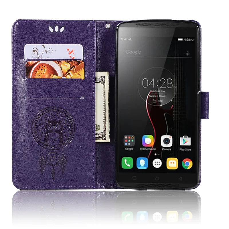Чехол для Lenovo Vibe K4 Note 5 дюйма чехол бумажник из искусственной кожи задняя крышка