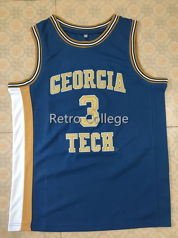 

#3 Stephon Marbury Georgia Tech College Basketball Jersey Embroidery Stitched Custom any Number and name