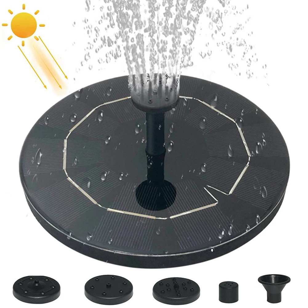 

Solar Powered Aquarium Floating Garden Easy Install With 4 Nozzles Fountain Pump 3W Bird Bath Light Detection Auto On Off