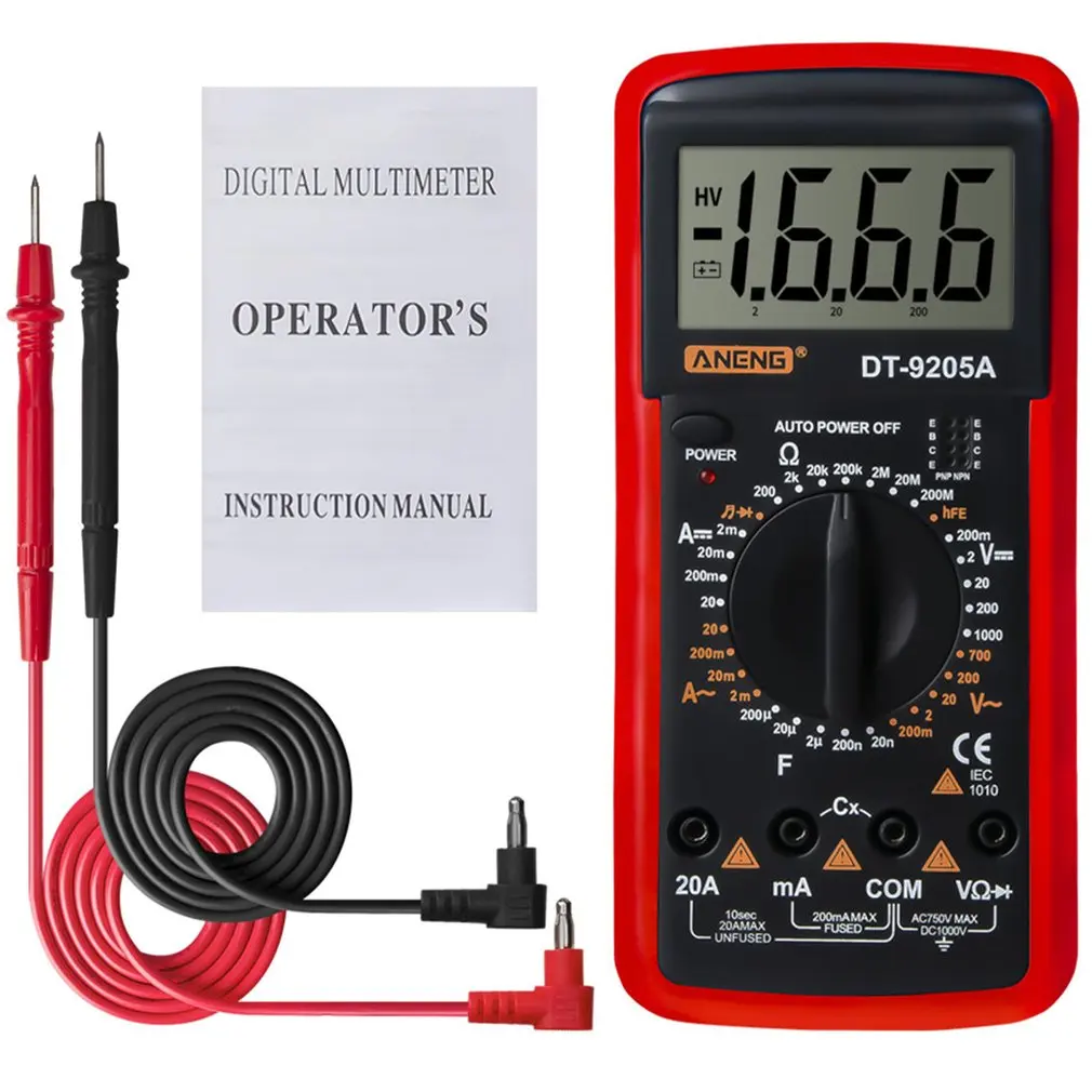 

Multimeter High Precision Anti-burning Universal Meter Digital Multi-function Resistance Measuring And Voltage Meter