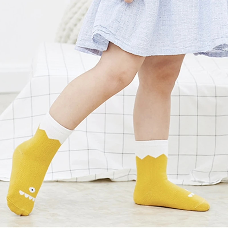 

5 Pairs Children Kids Cotton Crew Socks Cute Cartoon Animal Print Breathable Funny Novelty Winter Stockings 6-8 Years