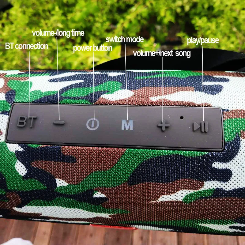 Bluetooth-Колонка мощностью 40 Вт Портативная колонка с басами стерео беспроводной