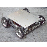 40kg load shock absorbing suspension omni mecanum wheel robot car chassis platform with 4pcs 24v motor arduino controller