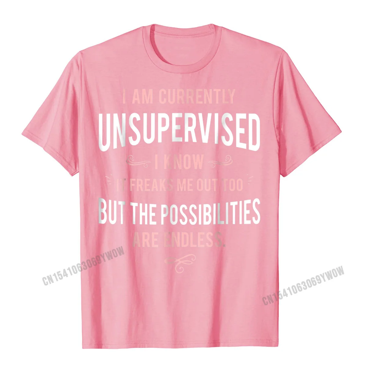 Забавные взрослые футболки с надписью Я сейчас без присмотра Классические