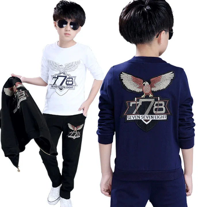 От 4 до 14 лет для мальчиков осень с логотипом в виде орла комплект детской одежды