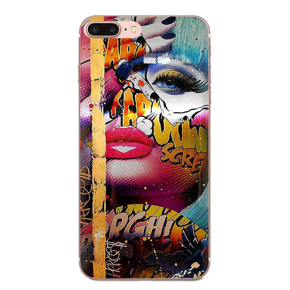 Artistic Colorful Girl Classic Print Phone Case For Galaxy Grand A3 A5 A7 A8 A9 A9S On5 On7 Plus Pro Star 2015 2016 2017 2018 | Мобильные