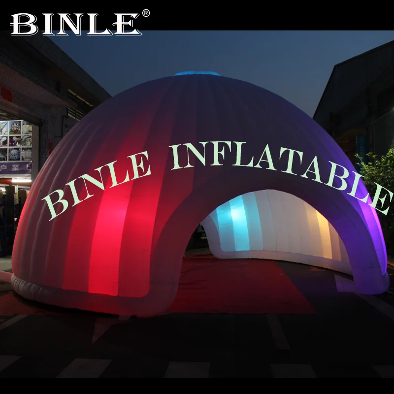 Волшебный Большая Надувная купольная палатка сделанная на заказ с светодиодный