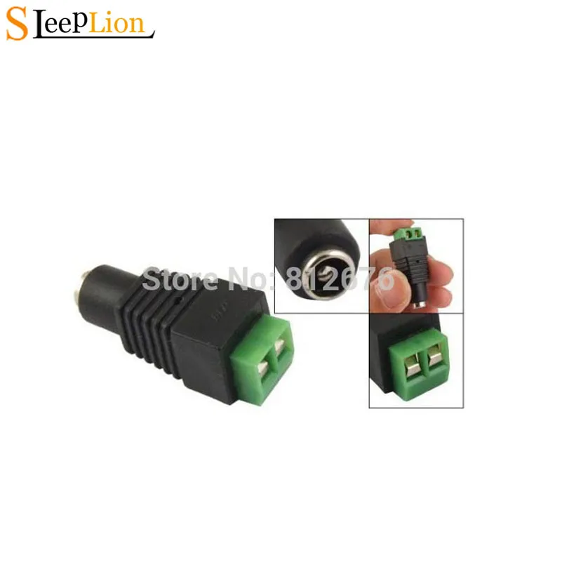 

Sleeplion 5.5mm x 2.1mm CCTV DC Power Cable Female Connector Plug for CCTV Camera Connector Adapter,50 PCS