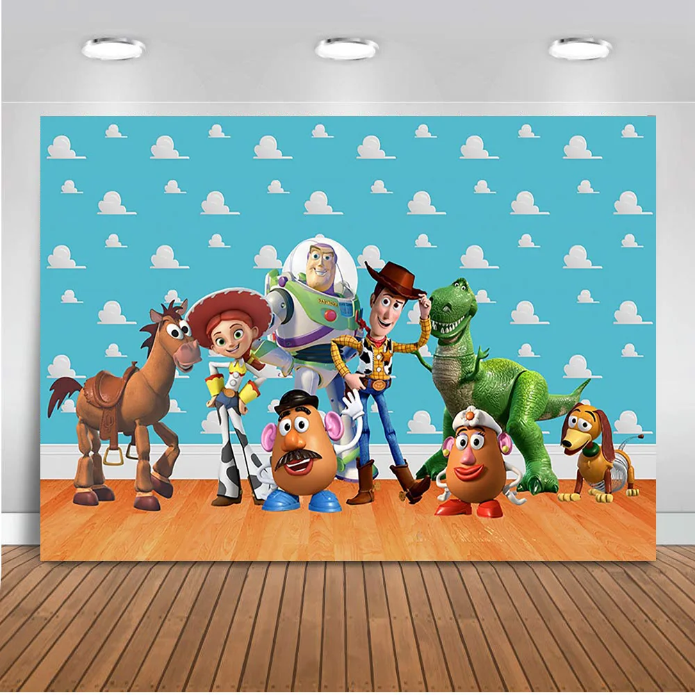 Фон для фотосъемки с изображением героев мультфильмов globo Toy Story 4 Candy на заказ для детской вечеринки в честь Дня Рождения