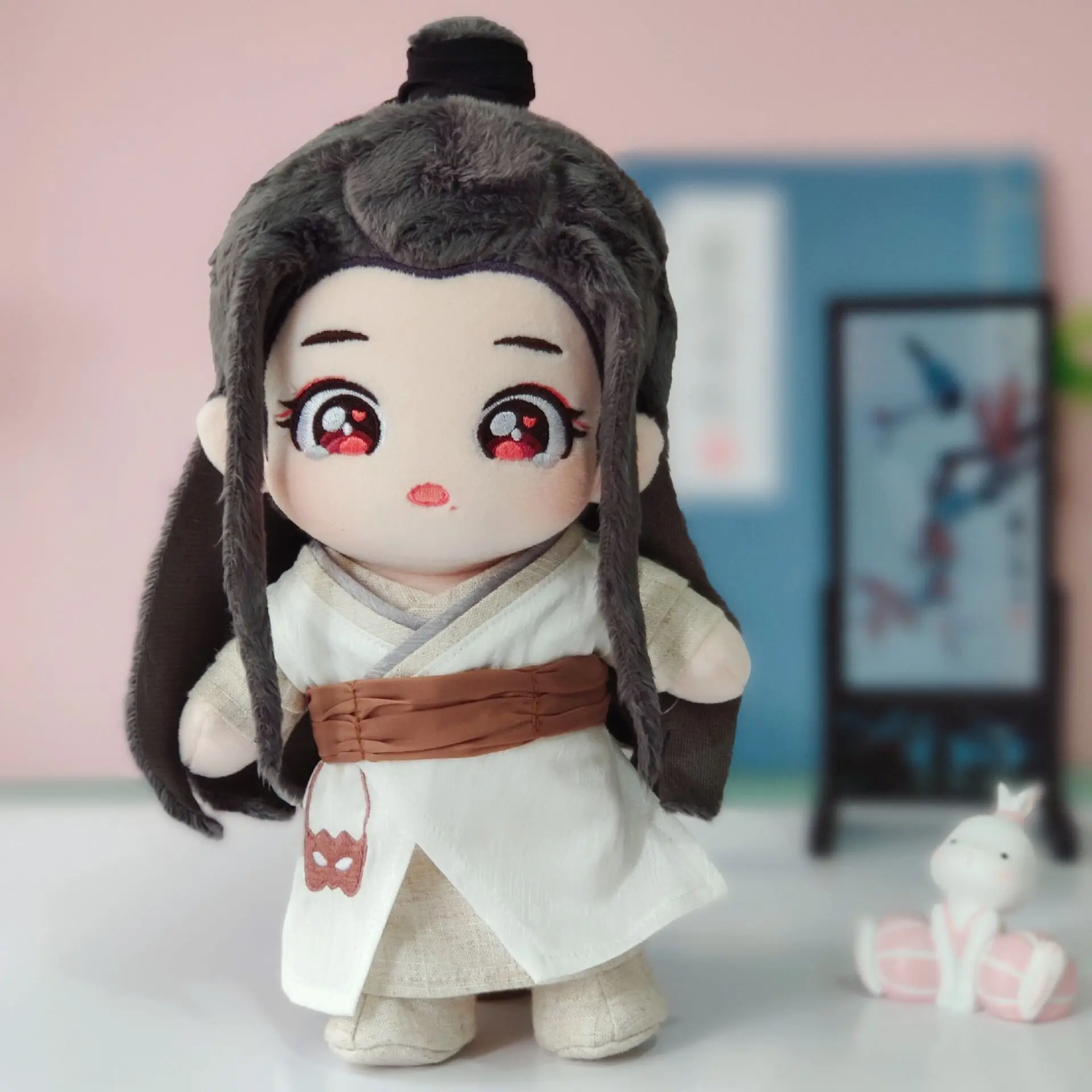 

20cm The Untamed Lan Wangji Wei Wuxian Plush Doll Clothes Dolls Outfit Toys Baby Doll's Accessories Ancient Costume Cos Suit