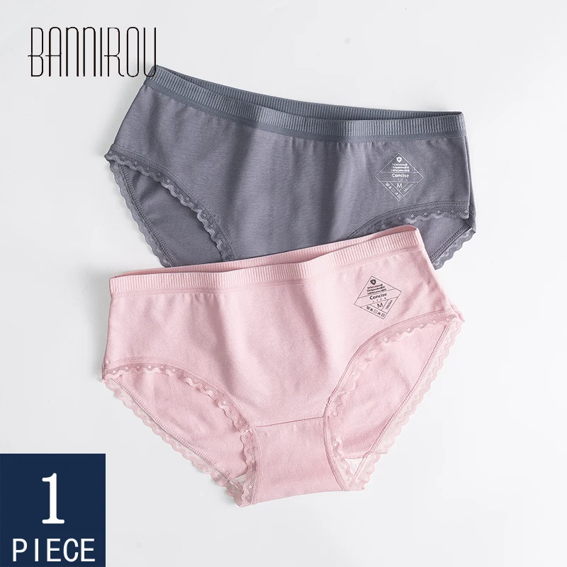

BANNIROU New Sale 1 Pieces Woman Panties Cotton Female Underwear Soft Comfortable Briefs High Quality Panties For Lady 2021 New