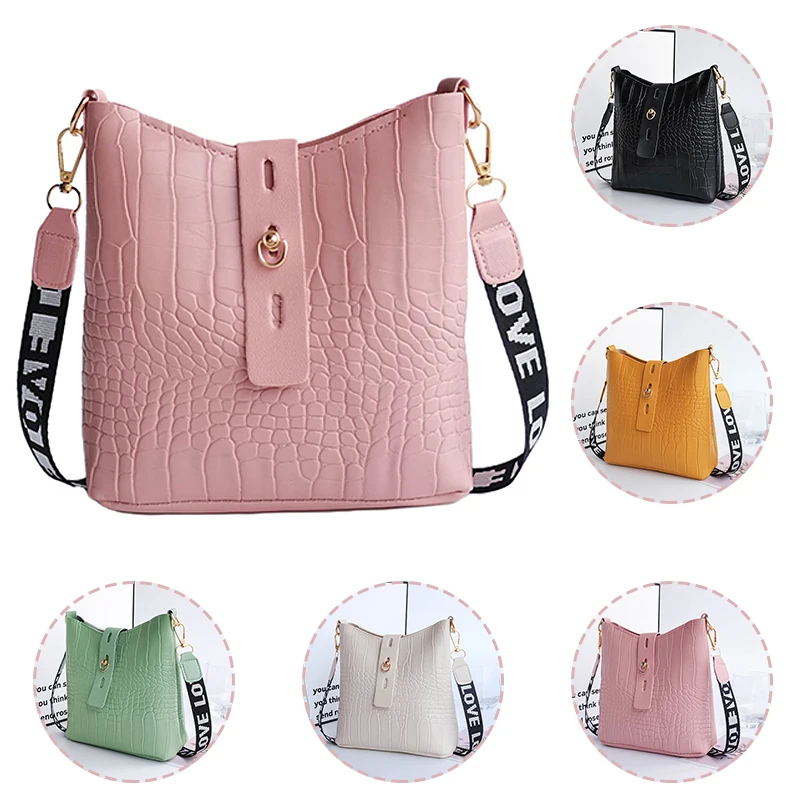 

Stone Pattern Crossbody Bag for Women Small PU Shoulder Bags New Fashion Bucket Bag Designer Luxury Multi-function Solid