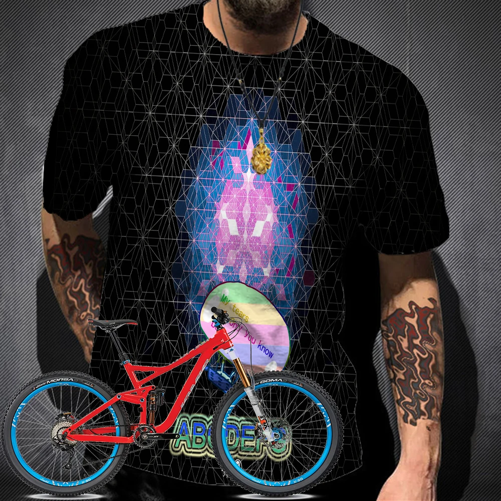 

summer new T-shirt men's streetwear O-neck short-sleeved T-shirt tops Punk style men's casual 3D printed T-shirt