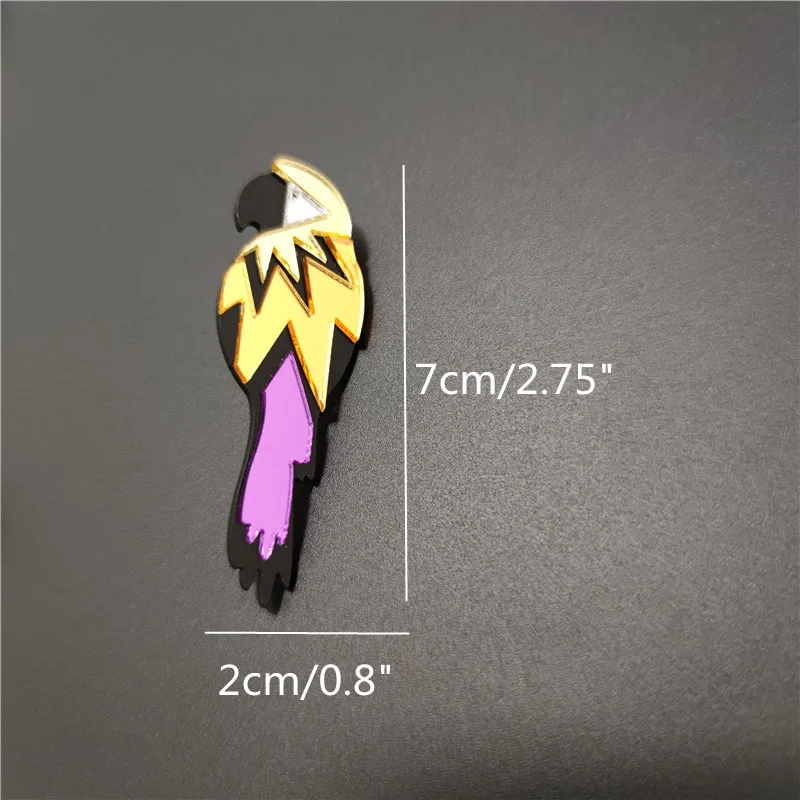 

2021 New Hyperbole Parrot Geometric Large Stud Earrings for Women Colorful Mirror Acrylic Trendy Jewelry Cool Accessories