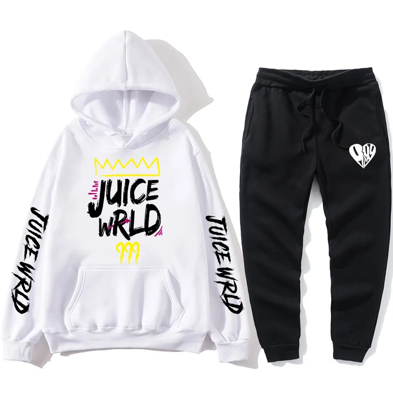 Горячая Распродажа J UICEWrld толстовка с капюшоном + штаны juice wrld juicewrld trap rap радуга