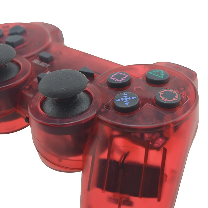 Прозрачный беспроводной геймпад для контроллера Sony PS2 виброударный джойстик
